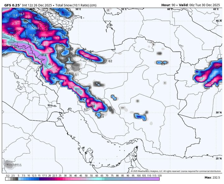 هشدار برف و کولاک در ۲۰ استان؛ ورود سامانه بارشی جدید به کشور از فردا