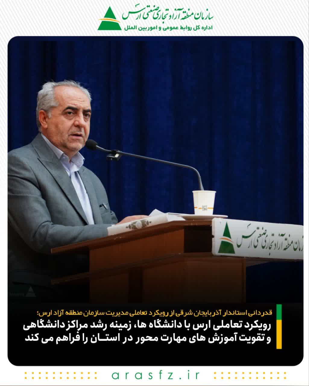 قدردانی استاندار آذربایجان شرقی از رویکرد تعاملی مدیریت سازمان منطقه آزاد ارس